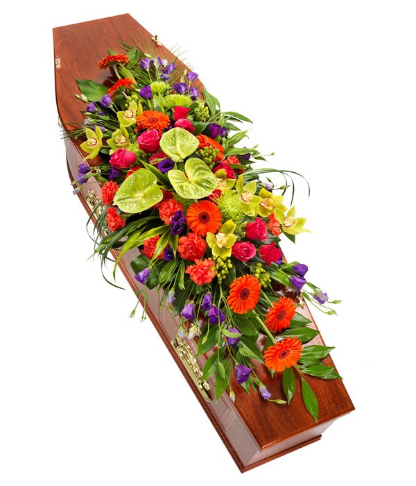 Bright and Vibrant Coffin Sprays